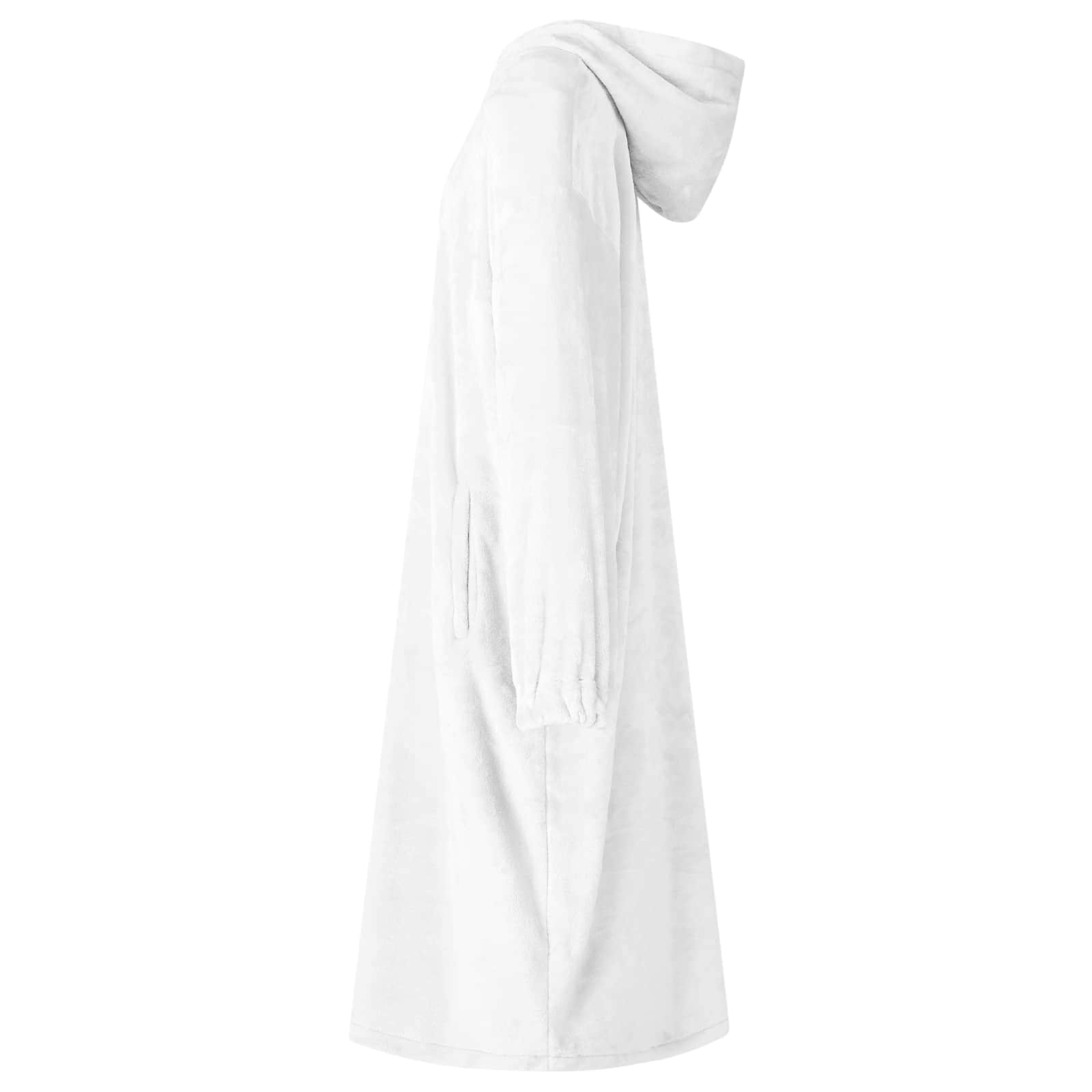 Vidaxl Decke Hoodie weiß mit Flanell