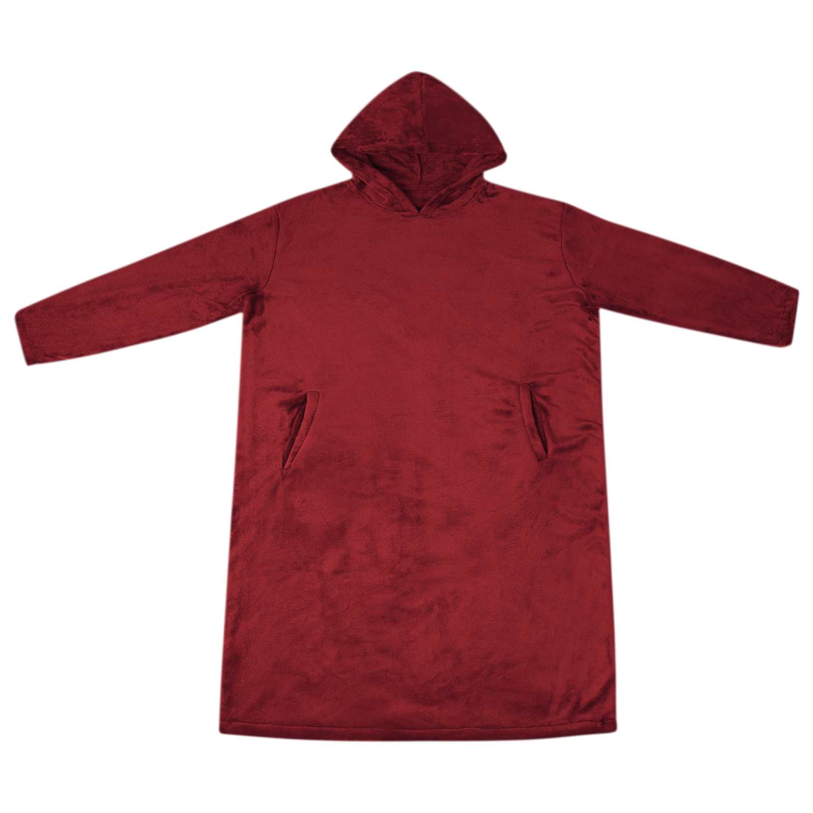 VidaXL Decke Kapuzenpullover Burgunderrot S Flanell