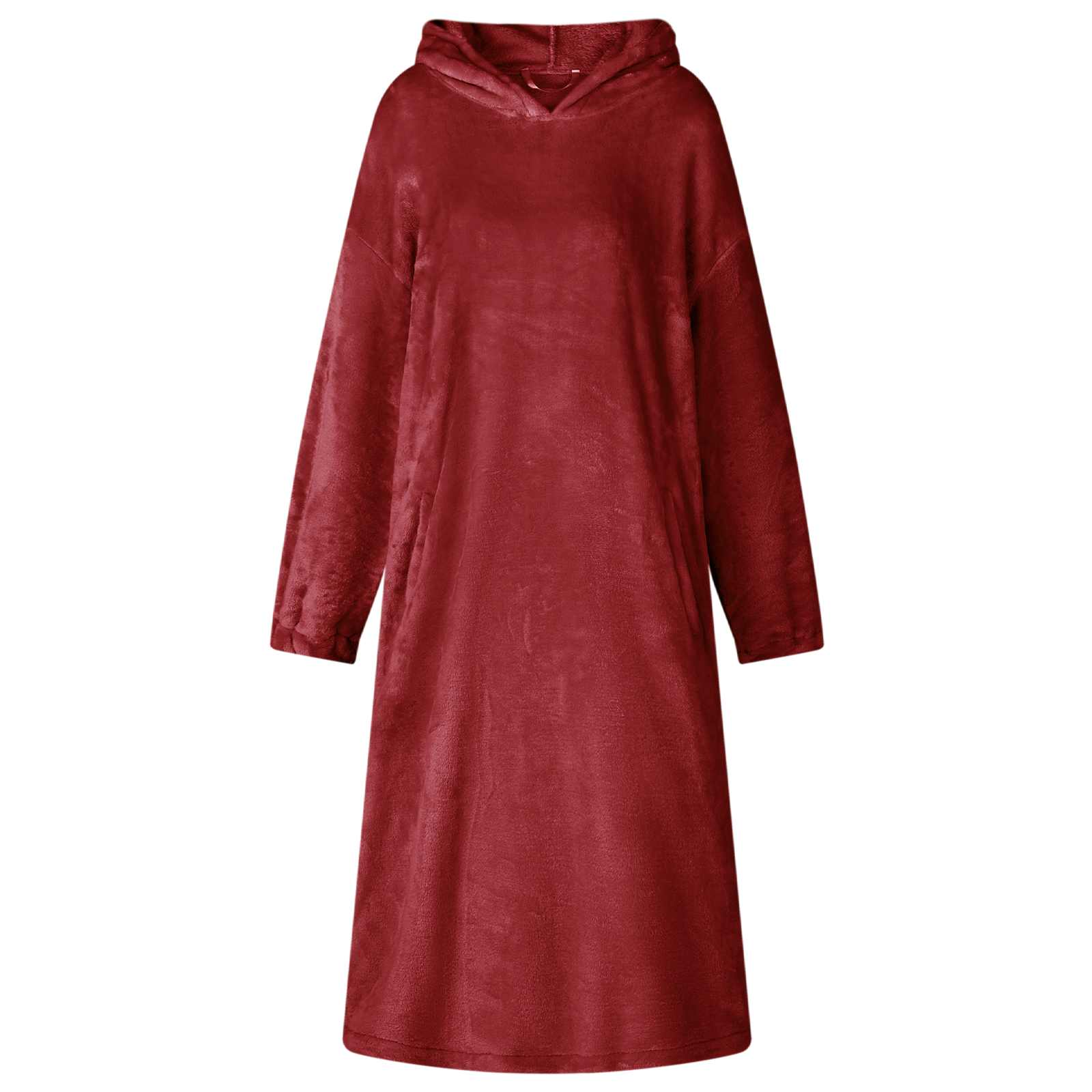 Vidaxl Decken-Hoodie burgunderrot mit Flanell