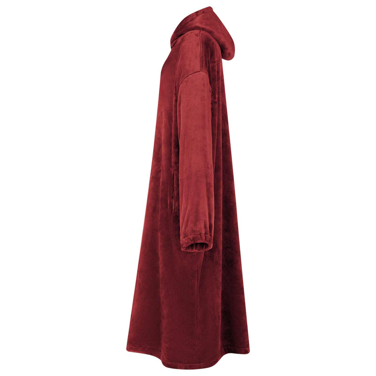 Vidaxl Decke Hoodie Burgunderrot L Flanell