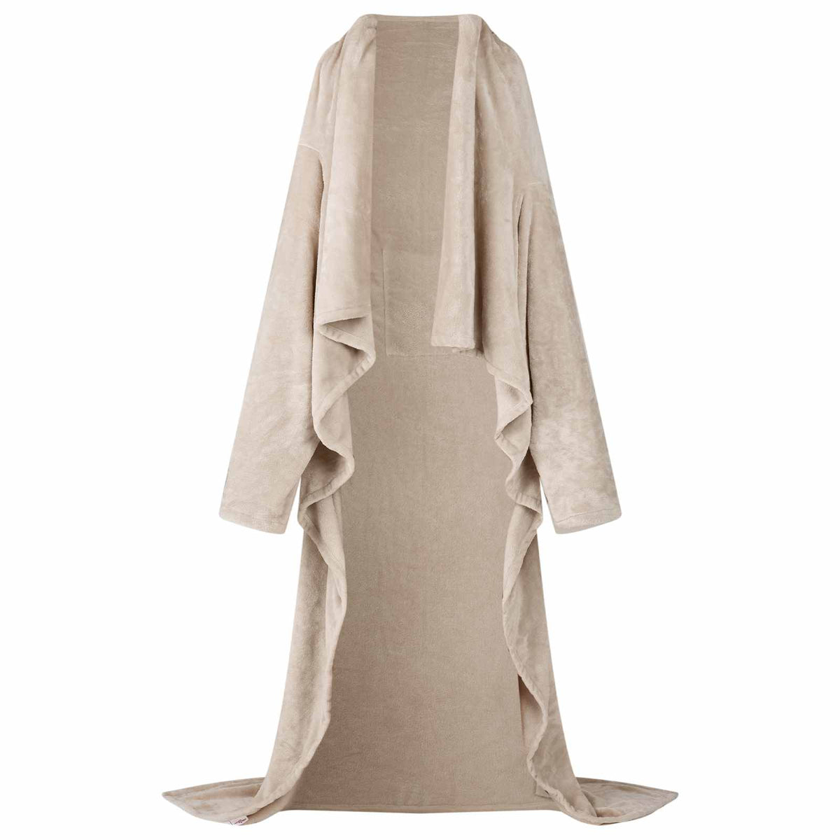 Vidaxl Decke Hoodie beige aus Flanell