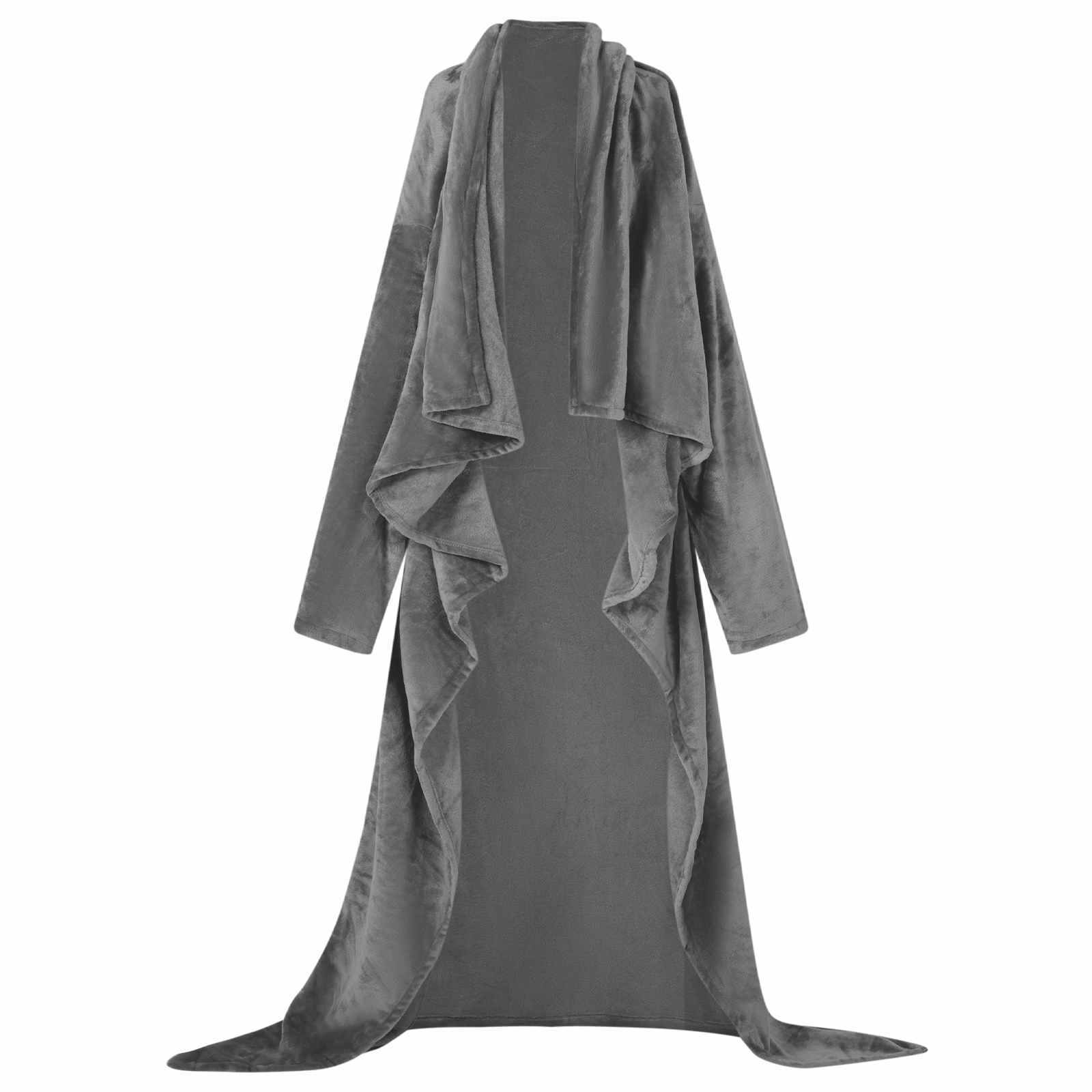 Vidaxl Decke Hoodie dunkelgrau aus Flanell