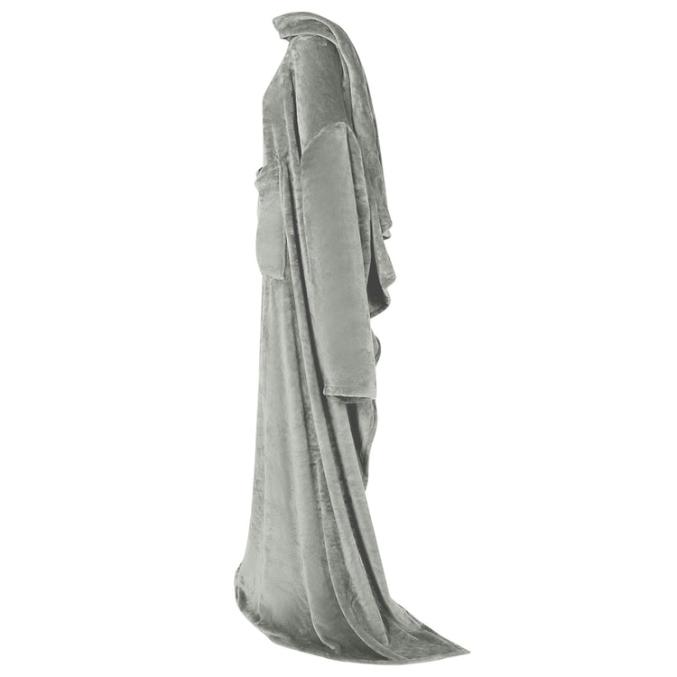 Vidaxl Decke Hoodie grau aus Flanell