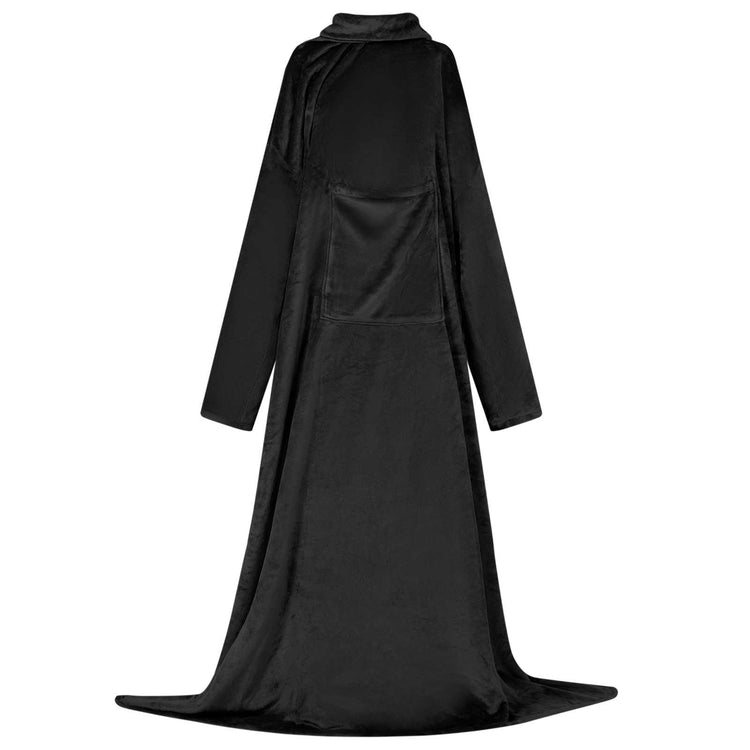 VidaXL Decke Hoodie schwarz aus Flanell