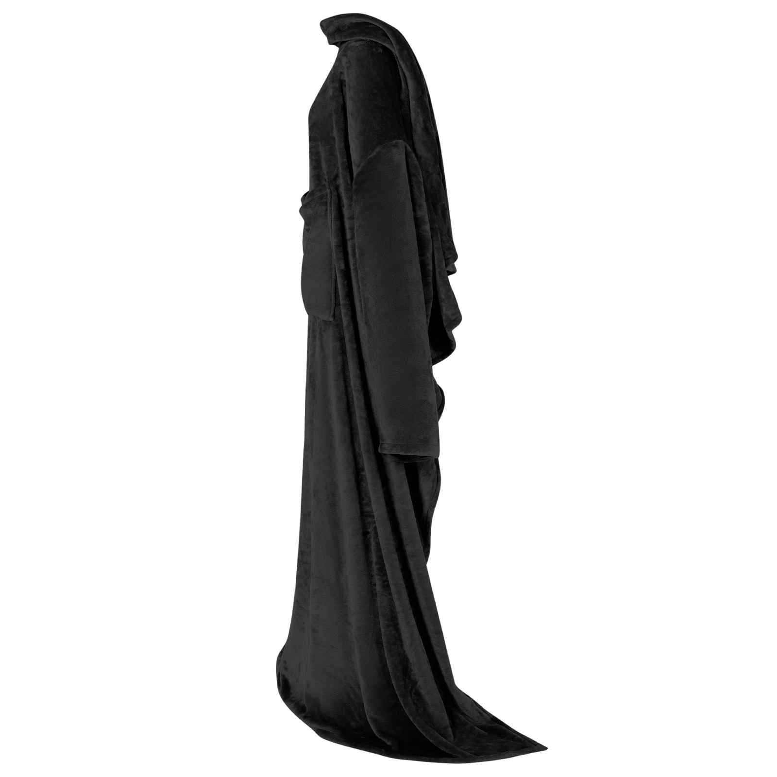 VidaXL Decke Hoodie schwarz aus Flanell