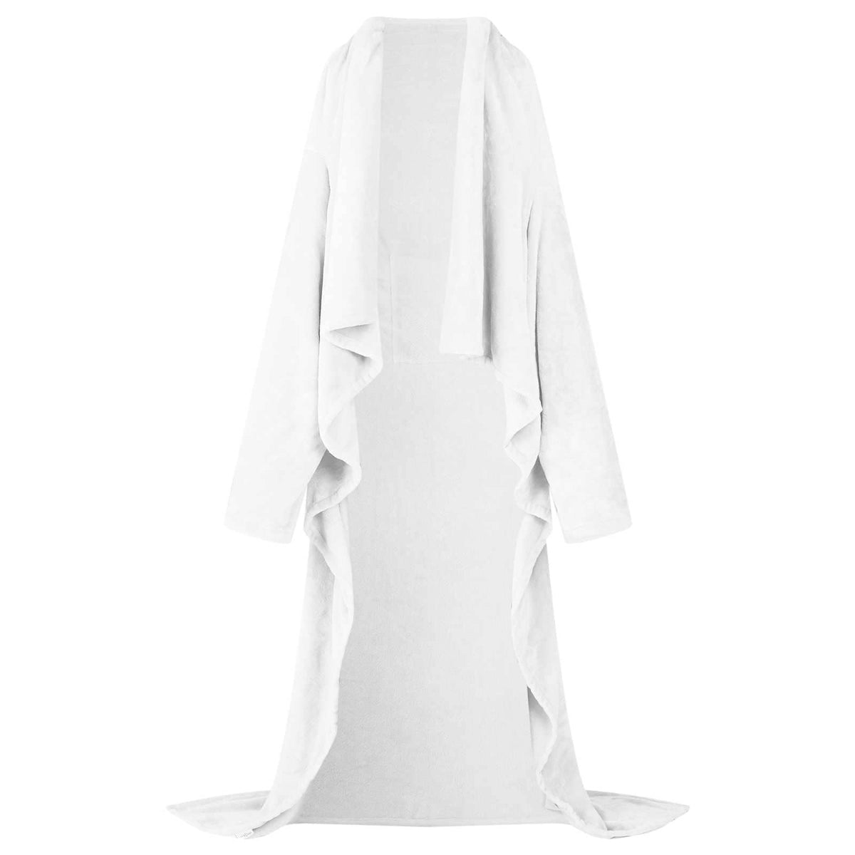 Vidaxl Decke Hoodie weiß aus Flanell