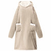 Vidaxl Decke Hoodie beige l Fleece und Flanell