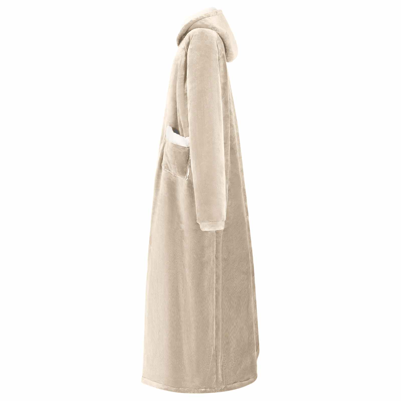 VidaXL Decken-Hoodie Beige mit Fleece und Flanell