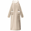 Vidaxl Decke Hoodie beige l Fleece und Flanell