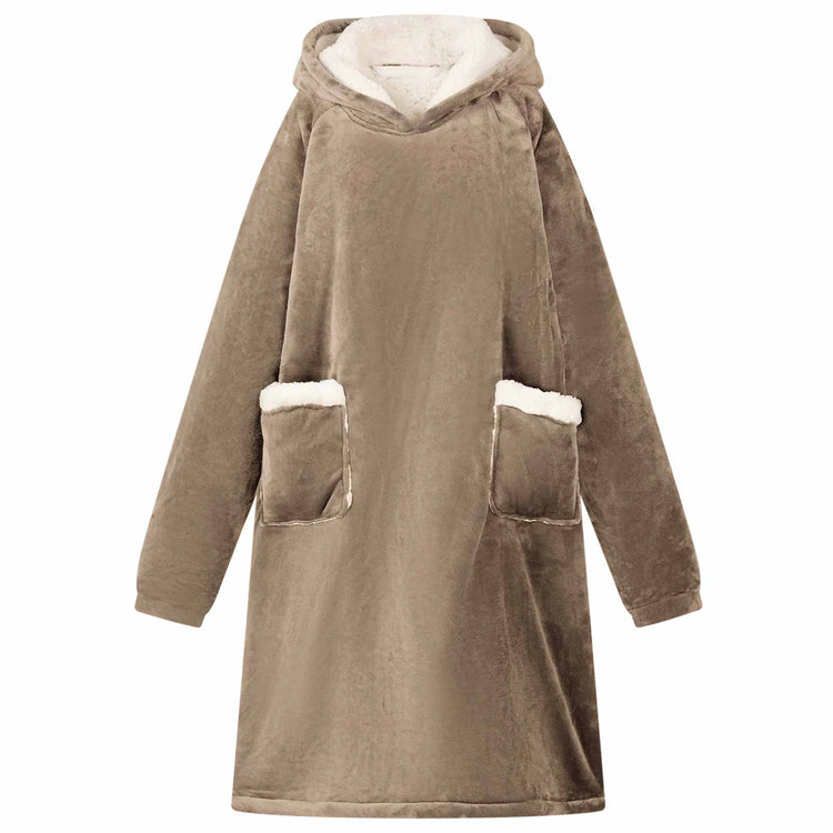 Vidaxx Decke Hoodie Kamel mit Fleece und Flanell