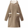 VidaXL Decke Hoodie Kamel l Fleece und Flanell