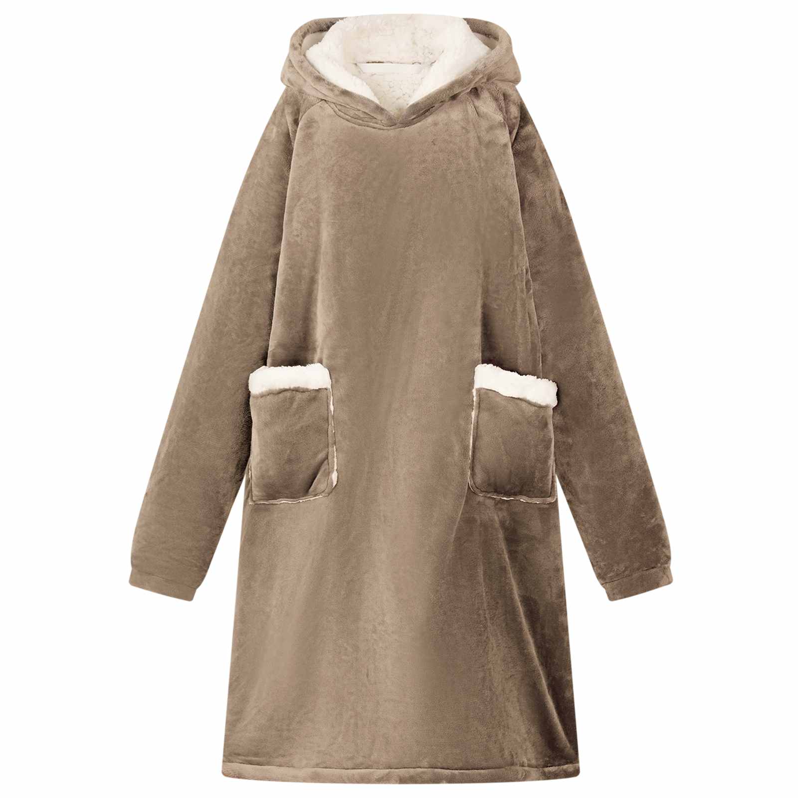 VidaXL Decke Hoodie Kamel l Fleece und Flanell