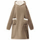VidaXL Decke Hoodie Kamel l Fleece und Flanell