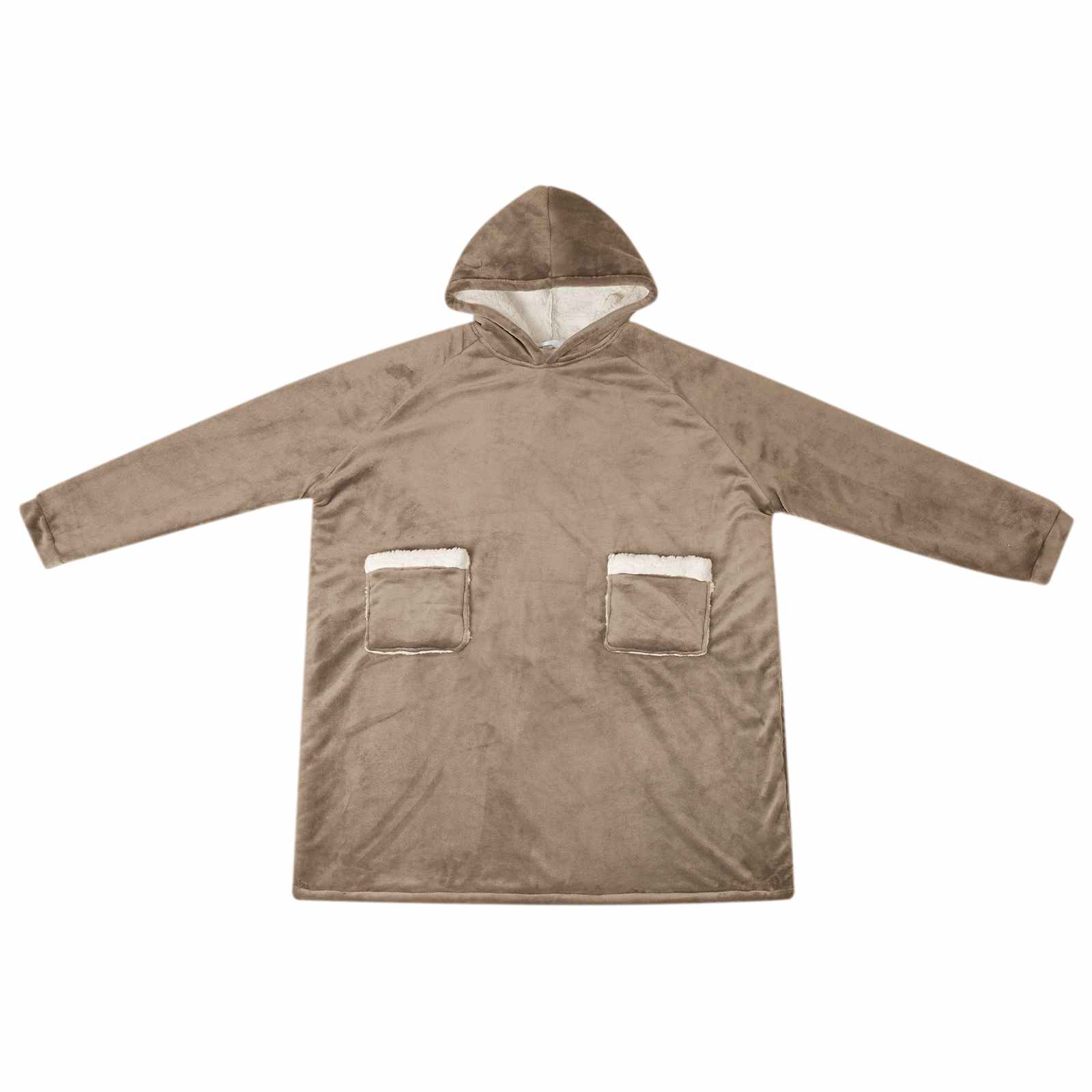 VidaXL Decke Hoodie Kamel l Fleece und Flanell