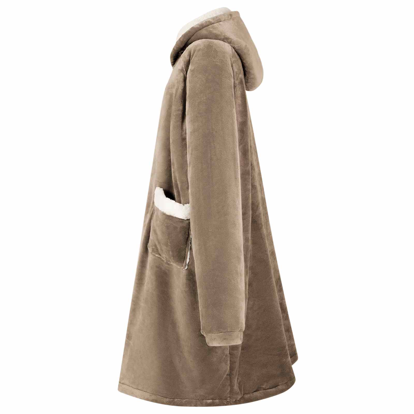 VidaXL Decke Hoodie Kamel l Fleece und Flanell