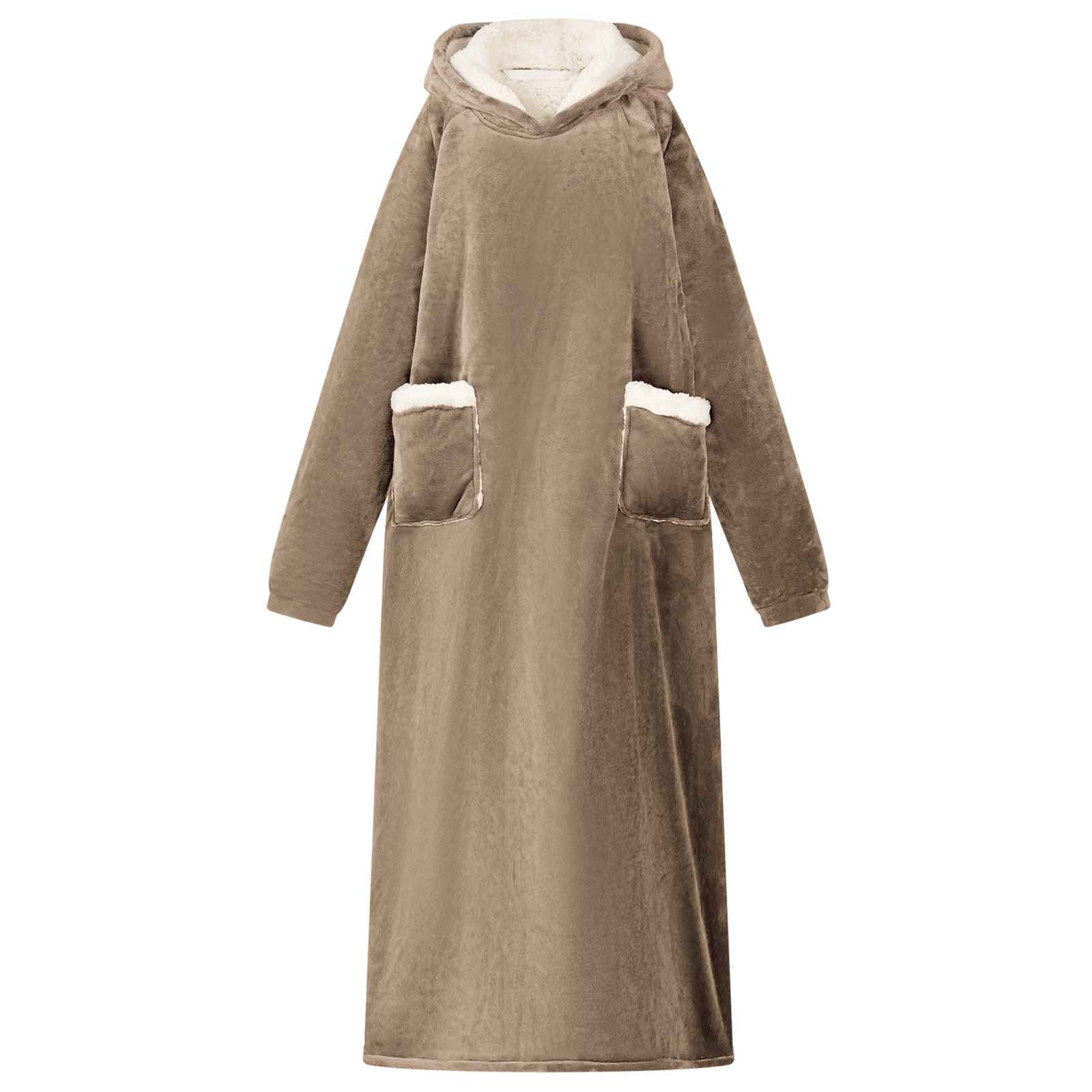VidaXL Decke Hoodie Kamel l Fleece und Flanell