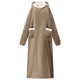 VidaXL Decke Hoodie Kamel l Fleece und Flanell