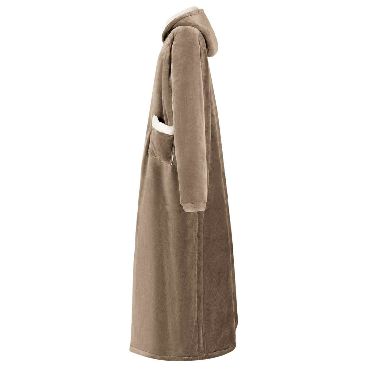 VidaXL Decke Hoodie Kamel l Fleece und Flanell