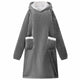 Vidaxl Decken-Hoodie dunkelgrau mit Fleece und Flanell