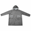 Vidaxl Decken-Hoodie dunkelgrau mit Fleece und Flanell