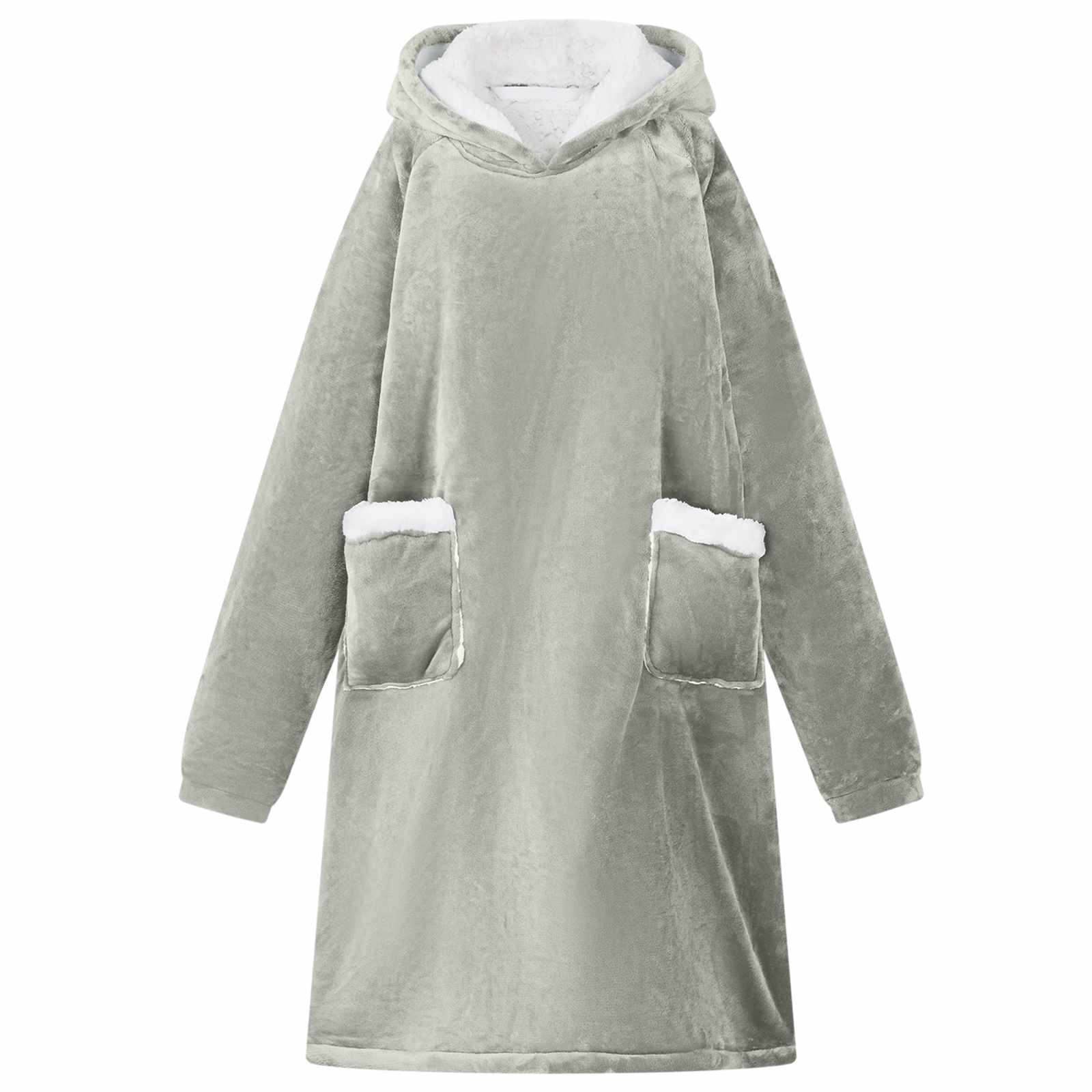 Vidaxx Decken-Hoodie grau mit Fleece und Flanell