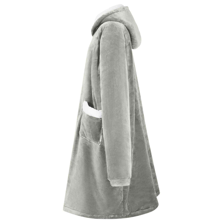 Vidaxx Decken-Hoodie grau mit Fleece und Flanell