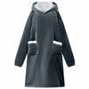 VidaXL Decke Kapuzenpullover Marineblau L Fleece und Flanell