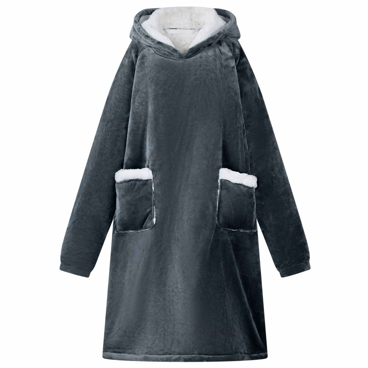 VidaXL Decke Kapuzenpullover Marineblau L Fleece und Flanell