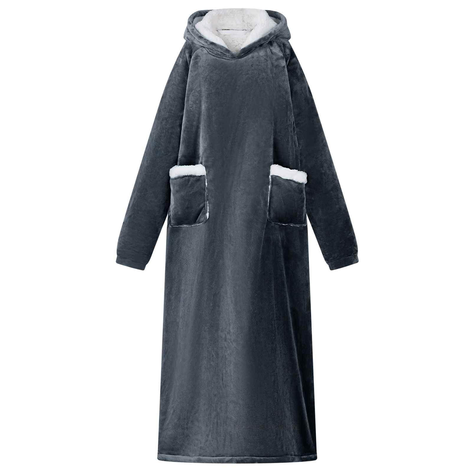 VidaXL Decke Kapuzenpullover Marineblau L Fleece und Flanell