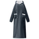 VidaXL Decke Kapuzenpullover Marineblau L Fleece und Flanell