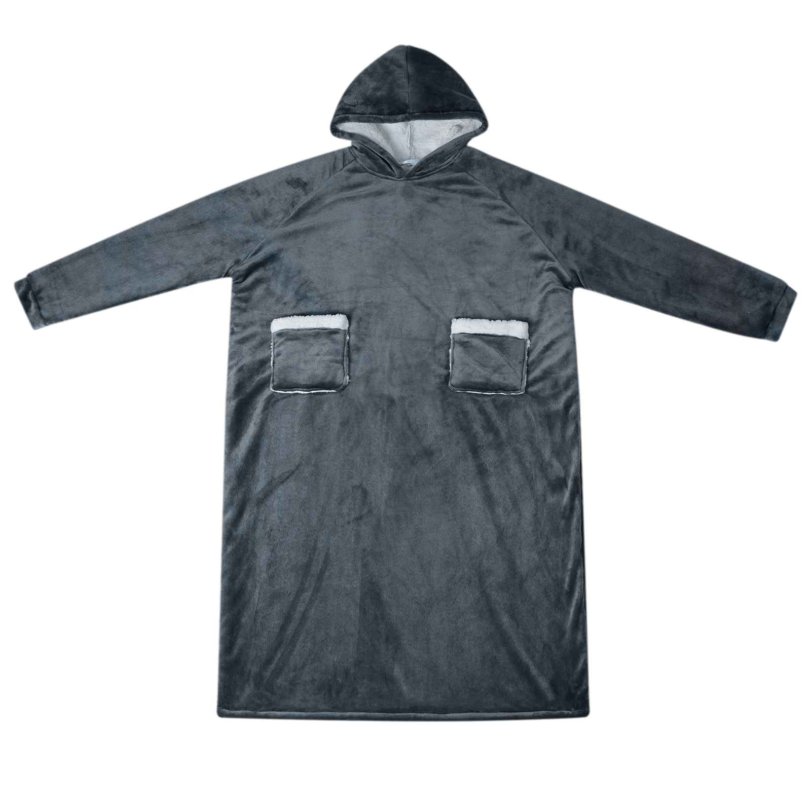 VidaXL Decke Kapuzenpullover Marineblau L Fleece und Flanell