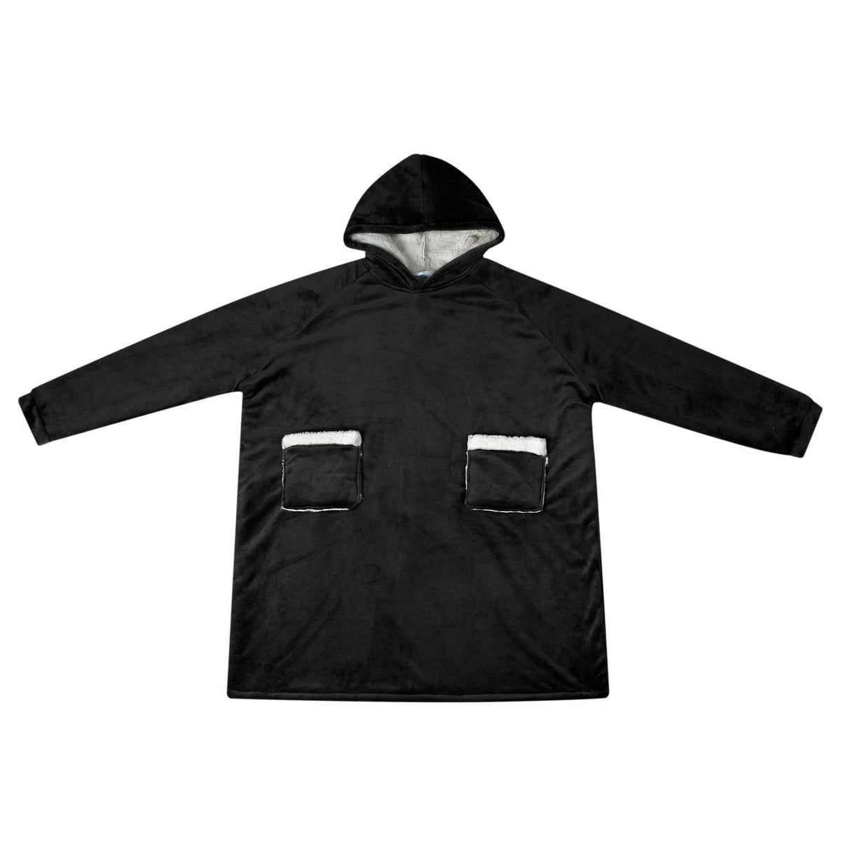 Vidaxx Decken-Hoodie schwarz mit Fleece und Flanell