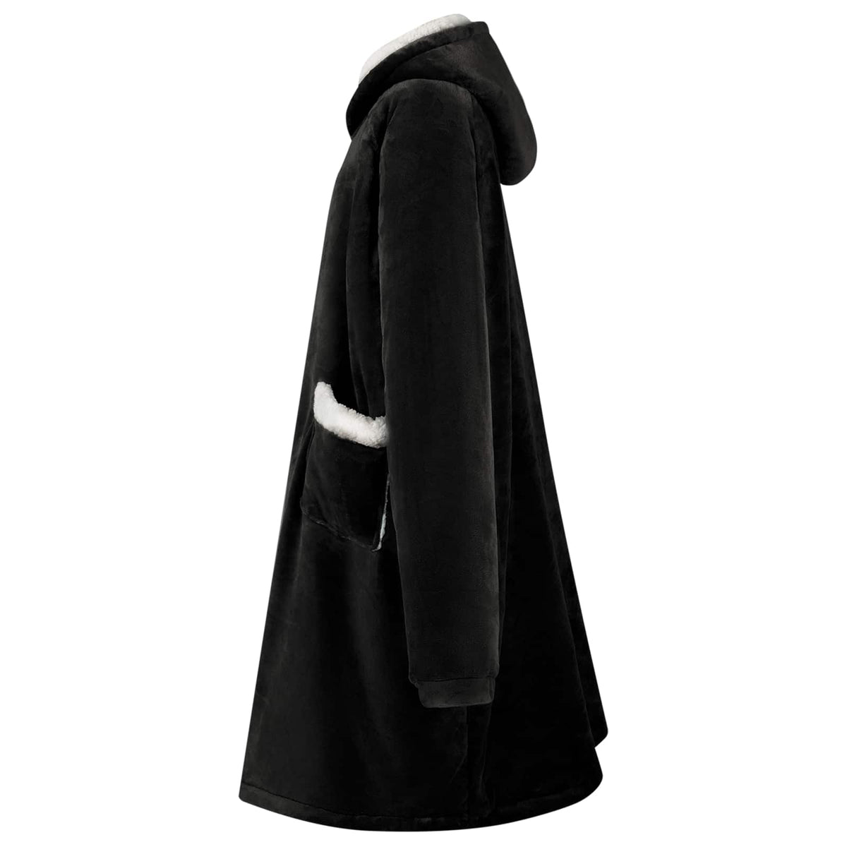 Vidaxx Decken-Hoodie schwarz mit Fleece und Flanell