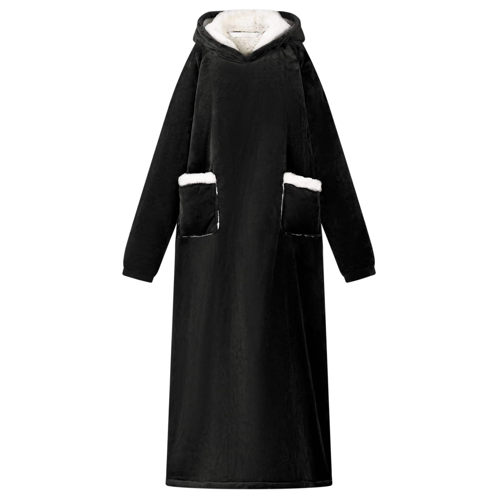 Vidaxx Decken-Hoodie schwarz mit Fleece und Flanell