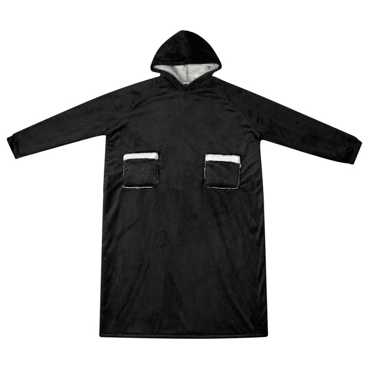 Vidaxx Decken-Hoodie schwarz mit Fleece und Flanell