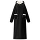 Vidaxl Decke Hoodie schwarz l Fleece und Flanell