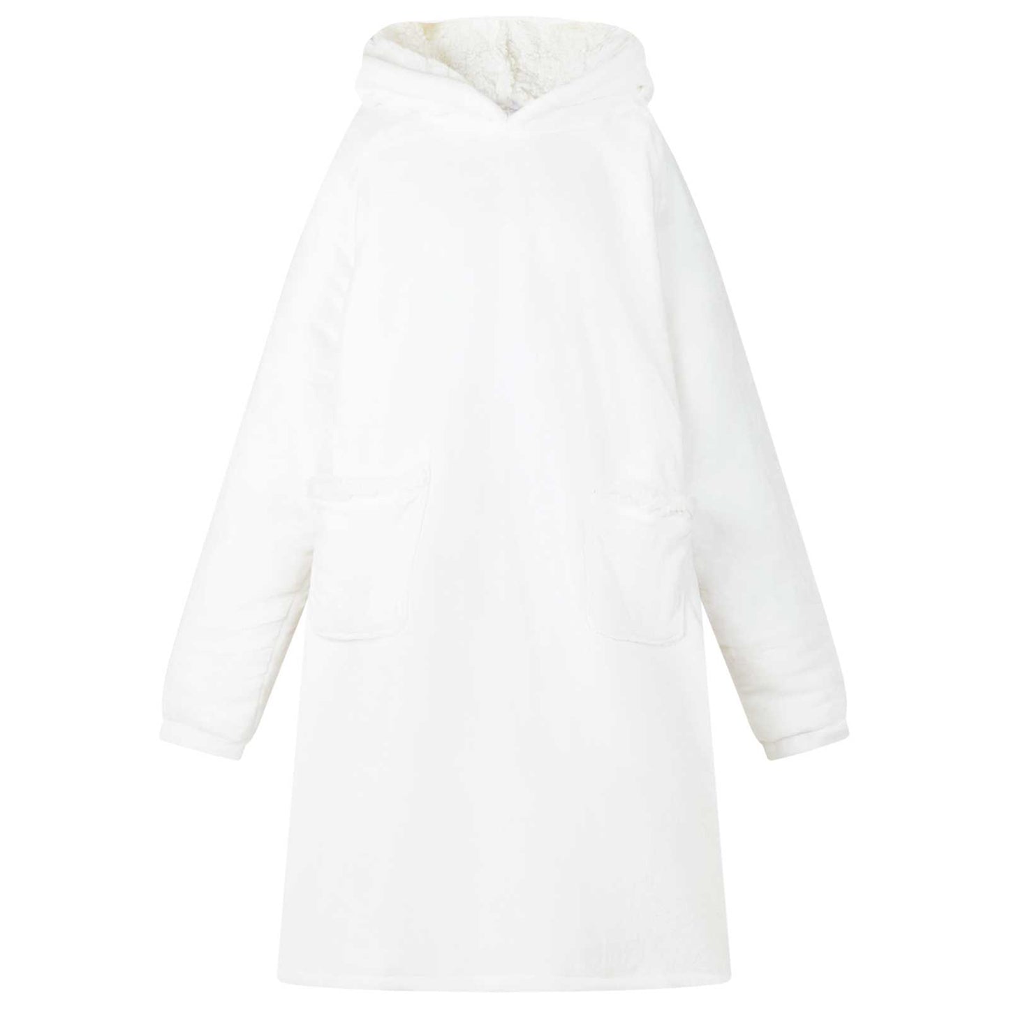 Vidaxx Decken-Hoodie weiß mit Fleece und Flanell