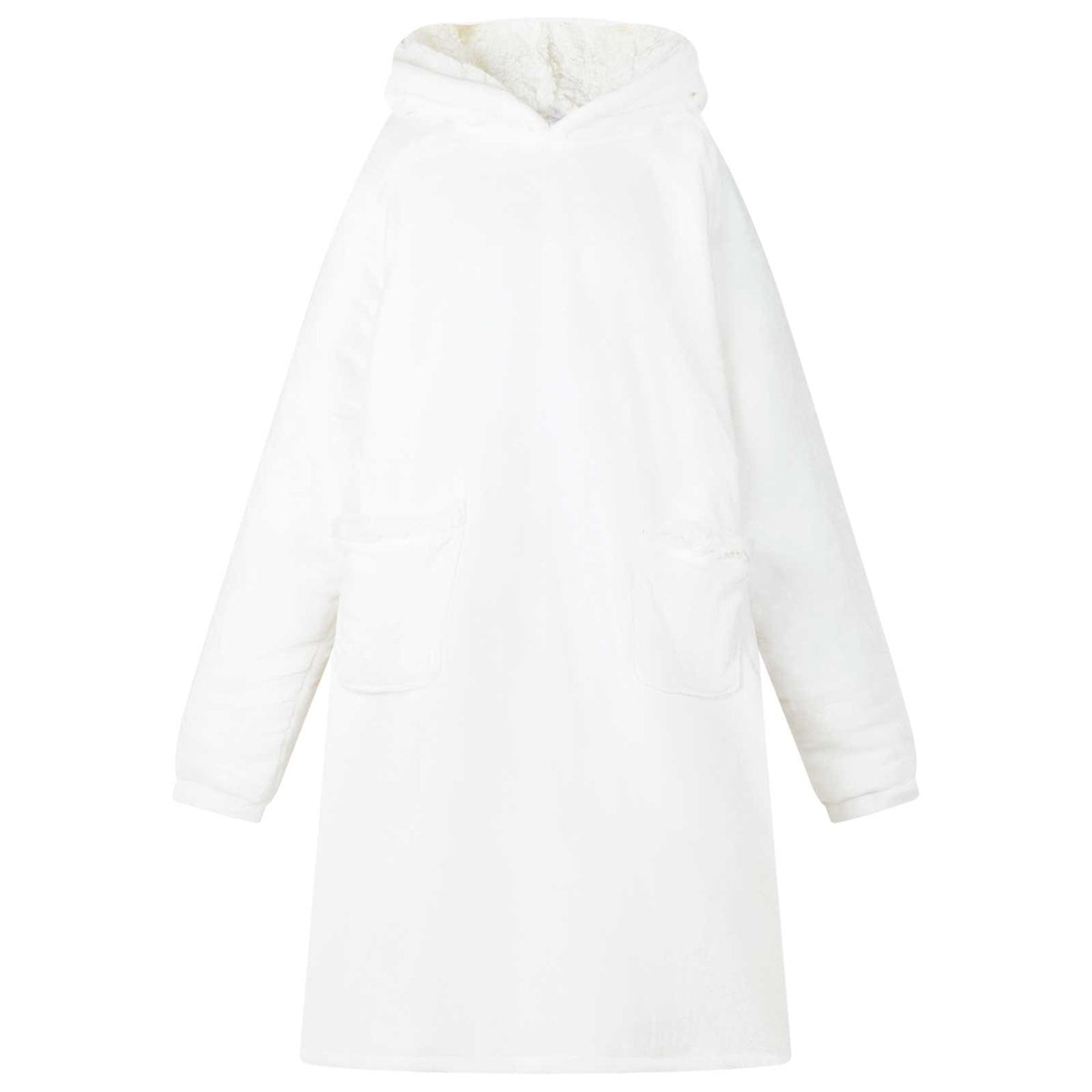 Vidaxx Decken-Hoodie weiß mit Fleece und Flanell