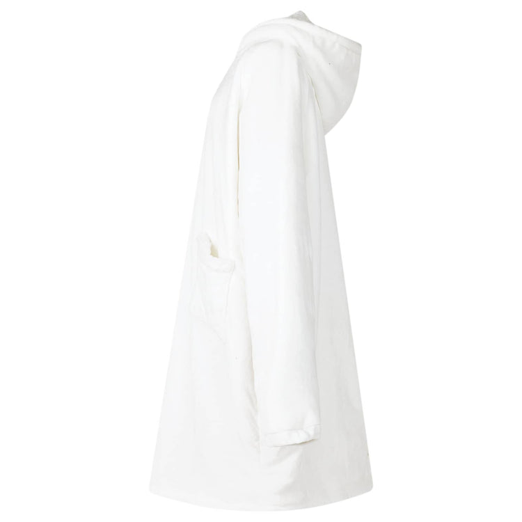 Vidaxx Decken-Hoodie weiß mit Fleece und Flanell