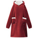 Vidaxx Decken-Hoodie bordeauxrot mit Fleece und Flanell
