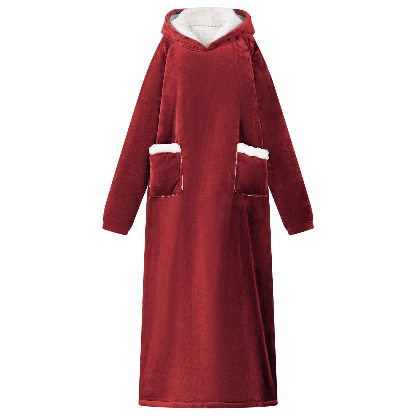 Vidaxx Decken-Hoodie bordeauxrot mit Fleece und Flanell
