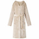 VidaXL Bademantel Hoodie Beige mit Flanell