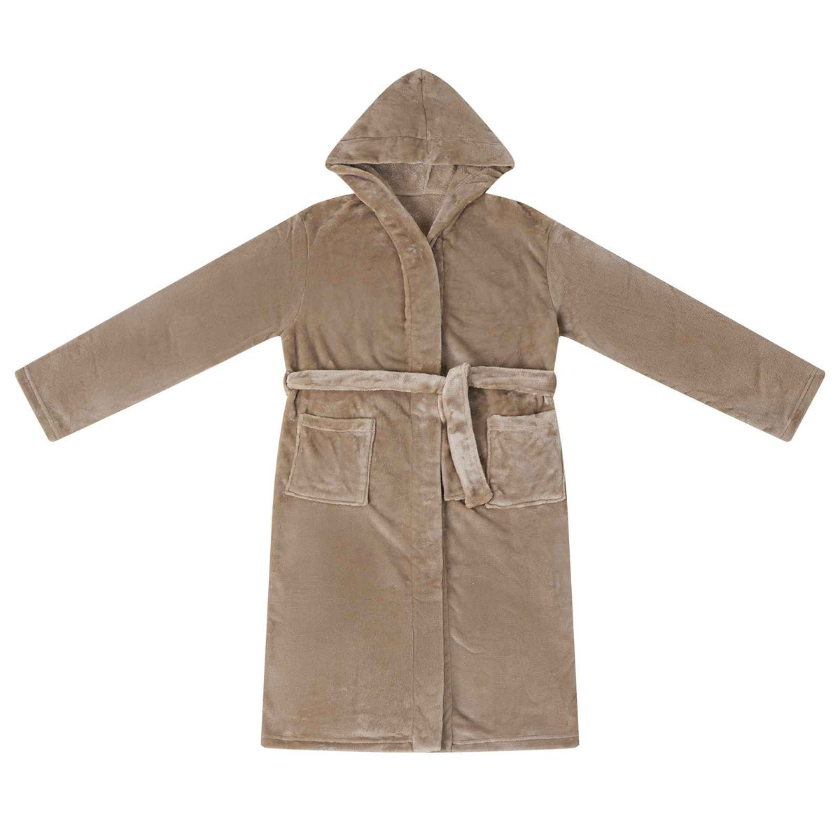 VidaXL Bademantel Hoodie Kamel xxxl Flanell