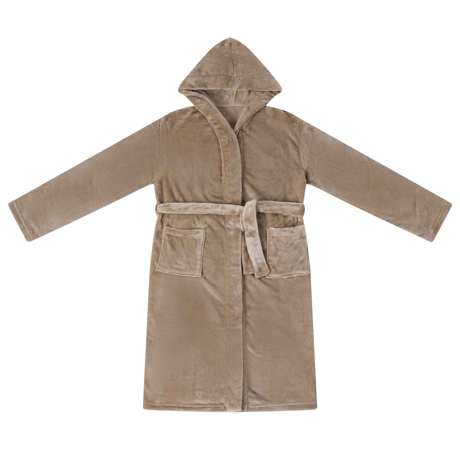 VidaXL Bademantel Hoodie Kamel xxxl Flanell