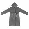 Vidaxl Bademantel Hoodie dunkelgrau l Flanell