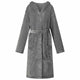 Vidaxl Bademantel Hoodie dunkelgrau xxl Flanell