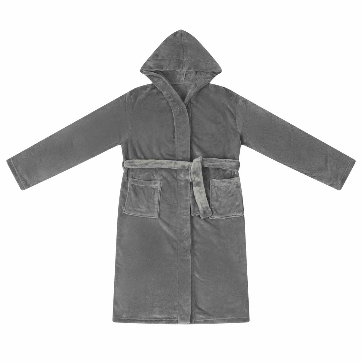 Vidaxl Bademantel Hoodie dunkelgrau xxxl Flanell