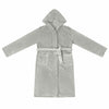 Vidaxl Bademantel Hoodie grau xxl Flanell