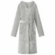 VidaXL Bademantel Hoodie grau XXXL Flanell