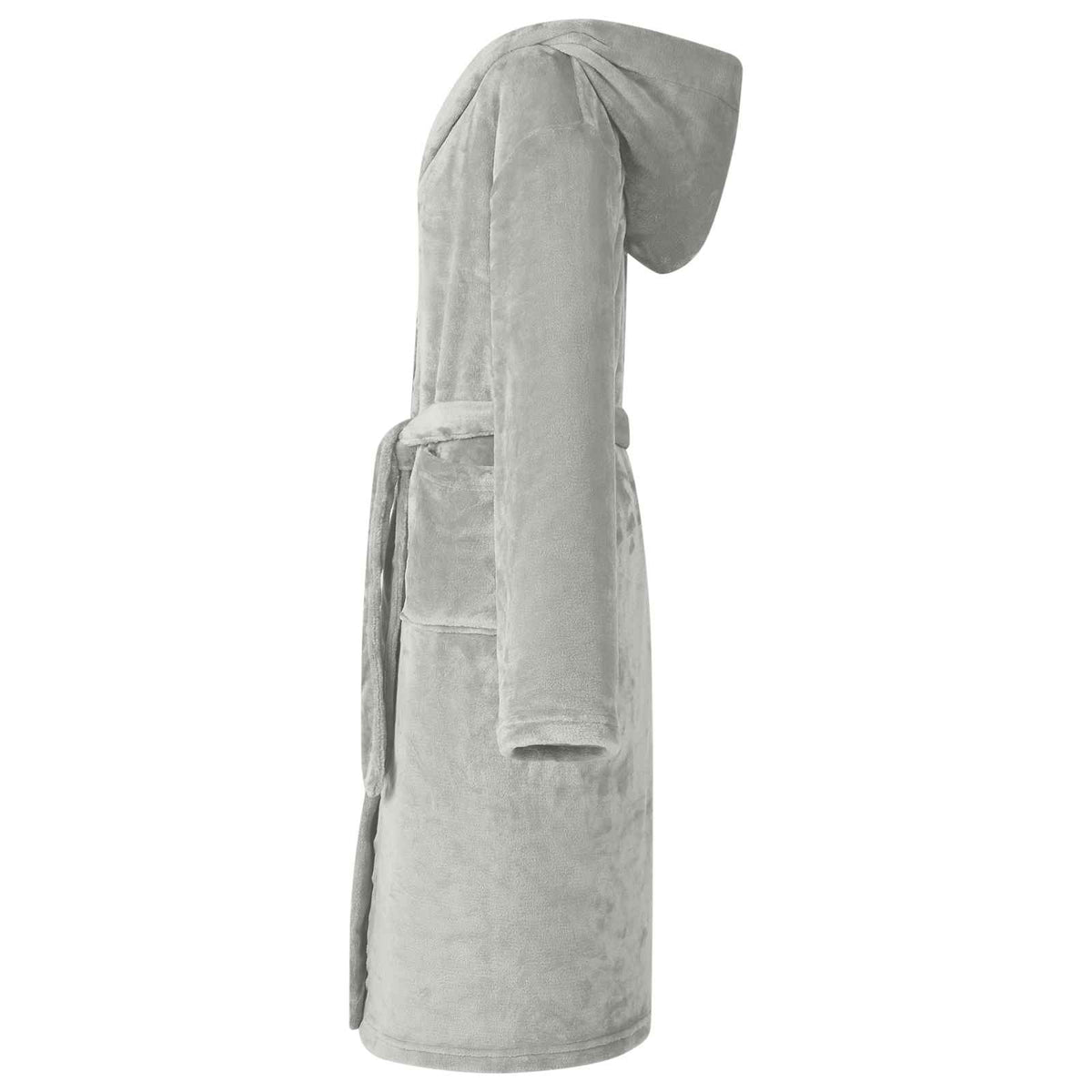 VidaXL Bademantel Hoodie grau XXXL Flanell